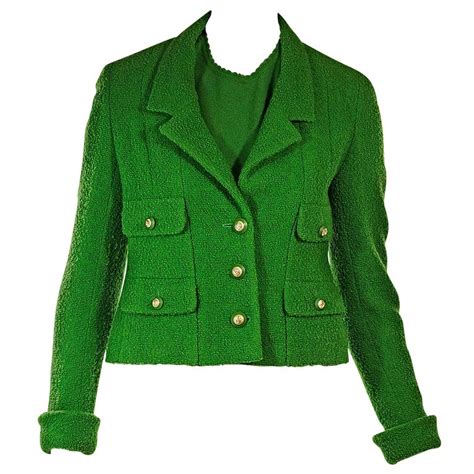 chaqueta corte chanel|chanel green jacket.